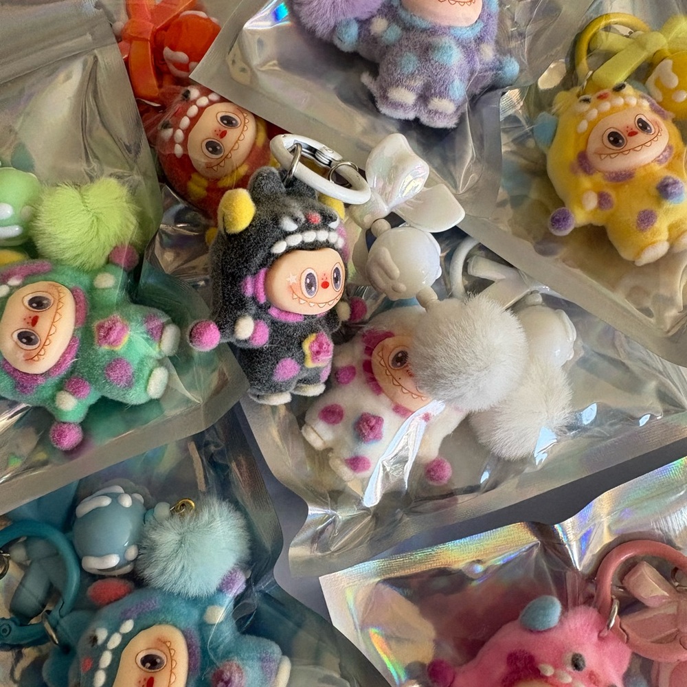 Colorful Labubu Monster Keychain assortment of colors (each)